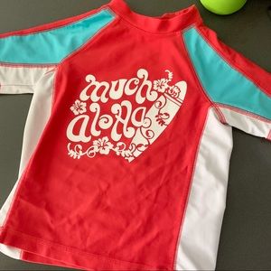 Girls ALOHA Rash guard/Swim top 3T